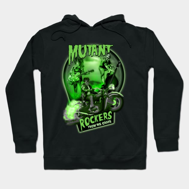 Psychobilly Mutant Rockers Hoodie by hardtbonez